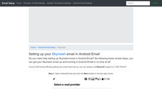 
                            11. Setting up Skymesh email in Android Email