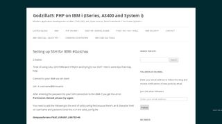 
                            4. Setting up SSH for IBMi #Gotchas | GodzillaI5: PHP on IBM i (ISeries ...