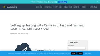 
                            9. Setting up Testing with Xamarin.UITest and Running Tests in Xamarin ...