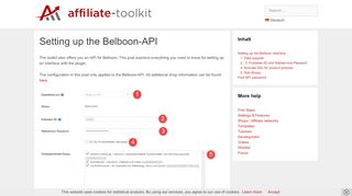 
                            10. Setting up the Belboon-API › Affiliate Toolkit Dokumentation