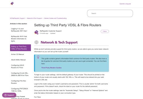 
                            10. Setting up Third Party Routers – MyRepublic