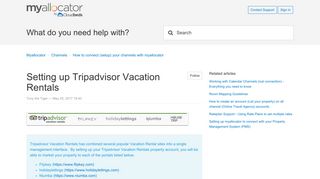 
                            5. Setting up Tripadvisor Vacation Rentals – Myallocator