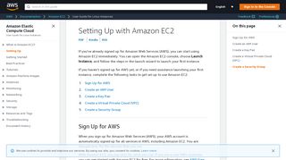 
                            7. Setting Up with Amazon EC2 - Amazon Elastic Compute Cloud