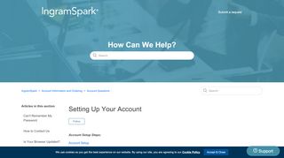 
                            11. Setting Up Your Account – IngramSpark