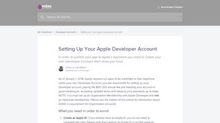 
                            11. Setting Up Your Apple Developer Account | Nobex Partners ...