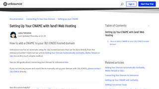 
                            8. Setting Up Your CNAME with 1and1 Web Hosting – Documentation