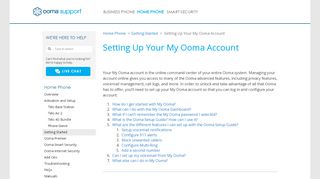 
                            4. Setting Up Your My Ooma Account | Home Phone | Support