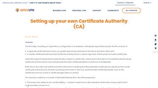 
                            2. Setting up your own Certificate Authority (CA) | OpenVPN