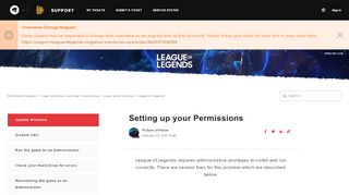 
                            9. Setting up your Permissions – Riot Games Support