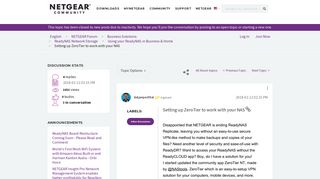 
                            9. Setting up ZeroTier to work with your NAS - NETGEAR Communities