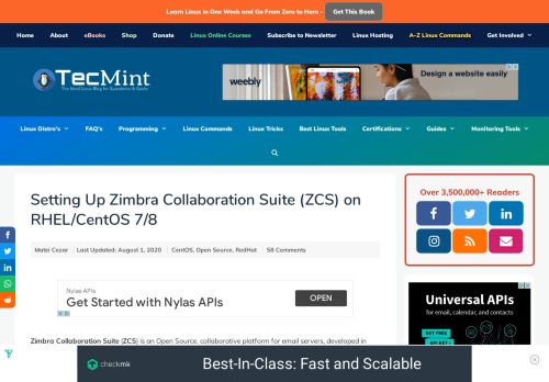 
                            10. Setting Up Zimbra Collaboration Suite (ZCS) on RHEL/CentOS 7/6