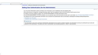 
                            3. Setting User Authentication (for the Administrator) - Canon ...