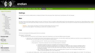 
                            4. Settings — Endian Hotspot 5.0 Reference Manual