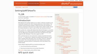
                            3. SettingUpNFSHowTo - Community Help Wiki - Ubuntu Documentation