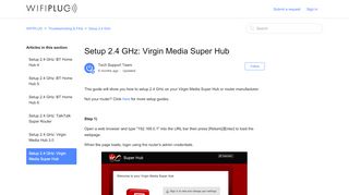 
                            3. Setup 2.4 GHz: Virgin Media Super Hub – WIFIPLUG