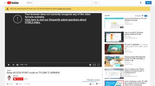 
                            9. Setup ACCESS POINT mode on TP-LINK TL-WR840N - YouTube