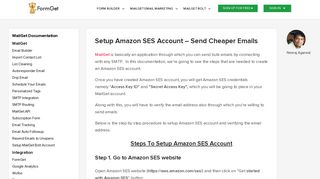 
                            6. Setup Amazon SES Account - Send Cheaper EMails | FormGet
