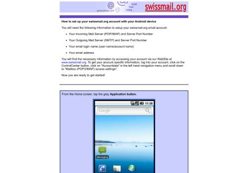 
                            2. setup email account on Android, webmail, business email ...