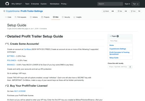 
                            2. Setup Guide · CryptoGnome/Profit-Trailer-Settings Wiki · GitHub