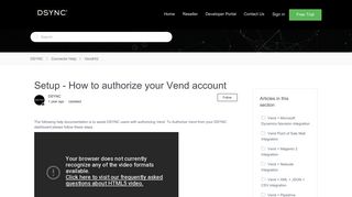 
                            12. Setup - How to authorize your Vend account – DSYNC