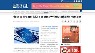 
                            3. setup IMO without mobile number: How to create IMO account without ...