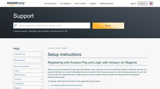 
                            1. Setup instructions - Amazon Pay