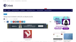 
                            13. Setup Linux Container with LXC on Ubuntu 16.04 - ITzGeek