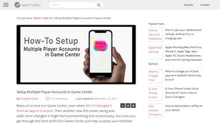 
                            11. Setup Multiple Player Accounts in Game Center - AppleToolBox