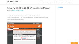
                            6. Setup TM Dlink DSL-2640B Wireless Router Modem | ...