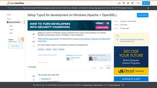 
                            7. Setup Typo3 for development on Windows (Apache + OpenSSL) - Stack ...