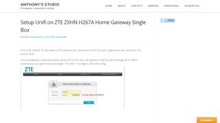 
                            2. Setup Unifi on ZTE ZXHN H267A Home Gateway Single ...