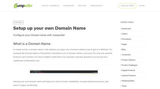 
                            6. Setup up your own Domain Name with Jumpseller