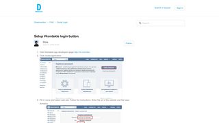 
                            6. Setup Vkontakte login button – Dreamvention