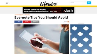 
                            10. Seven Deadly Sins: Evernote Tips You Should Avoid - Lifewire