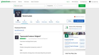 
                            12. Seven Lanes - Spannende Freelance Tätigkeit | Glassdoor