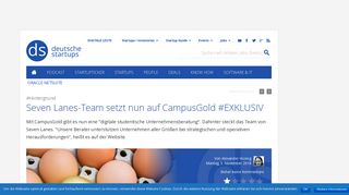 
                            3. Seven Lanes-Team setzt nun auf CampusGold #EXKLUSIV ...