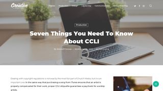 
                            13. Seven Things You Need To Know About CCLI – The Creative Pastor