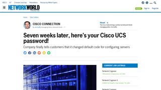 
                            7. Seven weeks later, here's your Cisco UCS password! | Network World
