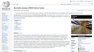 
                            7. Seventh Avenue (IND Culver Line) - Wikipedia