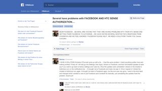 
                            11. Several have problems with FACEBOOK AND HTC SENSE ...