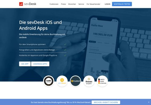 
                            5. sevScan App - Deine Buchhaltung immer dabei als App - sevDesk