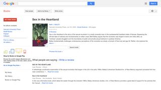 
                            10. Sex in the Heartland - Google बुक के परिणाम
