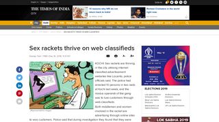 
                            9. Sex rackets thrive on web classifieds | Kochi News - Times of India