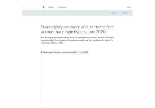 
                            7. Sexandglory password and username free account hack login bypass ...