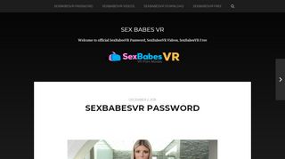 
                            8. SexBabesVR Password – Sex Babes VR