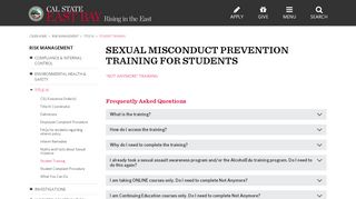 
                            8. Sexual Misconduct Prevention Training for Students - Cal ...