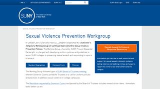 
                            1. Sexual Violence Prevention Workgroup - SUNY