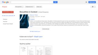 
                            13. Sexualities in Context: A Social Perspective - Google Kitaplar Sonucu