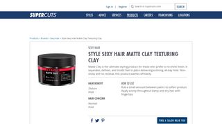 
                            10. Sexy Hair - Style Sexy Hair Matte Clay Texturing Clay - Supercuts
