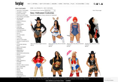 
                            4. Sexy Halloween Costumes | Women's Sexy Costumes | ForPlay Catalog